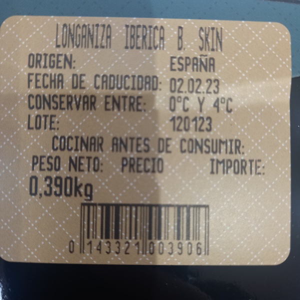 LONGANIZA IBERICA BLANCA