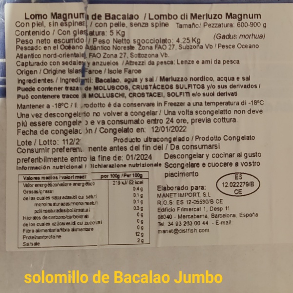 SOLOMILLO BACALAO JUMBO